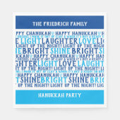 Serviette En Papier HEUREUX voeux de vacances personnalisés HANOUKKA (Devant)