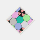 SERVIETTE EN PAPIER HEXAGON COLORÉ (Coin)