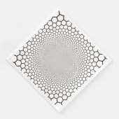 Serviette En Papier Hexagon Honeycombs Motif Structure Abstraite (Coin)