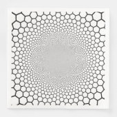 Serviette En Papier Hexagon Honeycombs Motif Structure Abstraite (Devant)