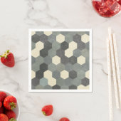 Serviette En Papier Hexagon Pattern (En situation)