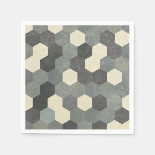 Serviette En Papier Hexagon Pattern (Devant)