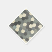 Serviette En Papier Hexagon Pattern (Coin)