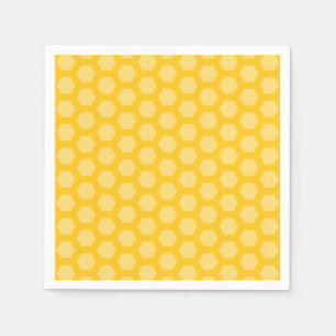 Serviette En Papier Hexagone de nid d'abeille jaune 12