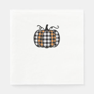 Serviette En Papier Hey Citrouille Buffalo Plaid pour l'automne automn