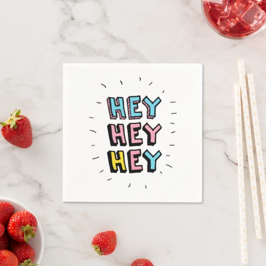 Serviette En Papier Hey Hey (En situation)
