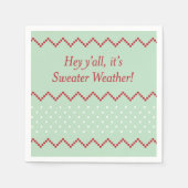 Serviette En Papier Hey Y'all Sweather Météo serviettes (Devant)