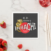 Serviette En Papier Hibachi Chef japonais BBQ Sushi Dragon Anniversair (En situation)
