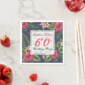 Serviette En Papier Hibiscus 60e Anniversaire Papier de fête Napkin (En situation)