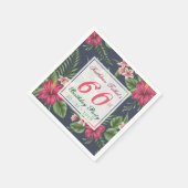 Serviette En Papier Hibiscus 60e Anniversaire Papier de fête Napkin (Coin)