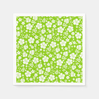Hibiscus blanc sur citron vert tropical chic