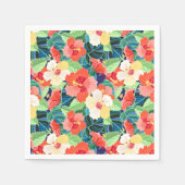Serviette En Papier Hibiscus coloré Motif (Devant)
