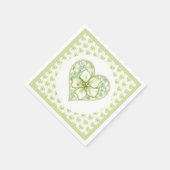 Serviette En Papier Hibiscus & dentelle BLANC (Coin)