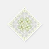Serviette En Papier Hibiscus & dentelle BLANC (Coin)