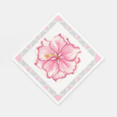Serviette En Papier Hibiscus & dentelle PINK (Coin)
