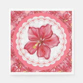 Serviette En Papier Hibiscus & dentelle RED (Devant)