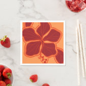 Serviette En Papier Hibiscus épopé Floral hawaïen (En situation)