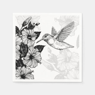 Serviette En Papier Hibiscus et colibri