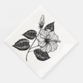 Serviette En Papier Hibiscus fleur II (Coin)