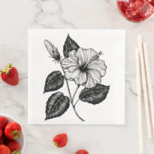 Serviette En Papier Hibiscus fleur II (En situation)