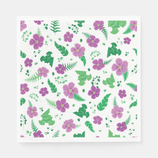 Serviette En Papier Hibiscus pourpre