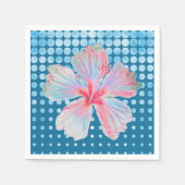 Serviette En Papier Hibiscus turquoise (Devant)