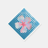 Serviette En Papier Hibiscus turquoise (Coin)