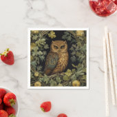 Serviette En Papier hibou Art nouveau dans la forêt (En situation)