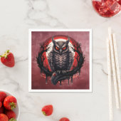 Serviette En Papier Hibou de la Lune de Sang (En situation)