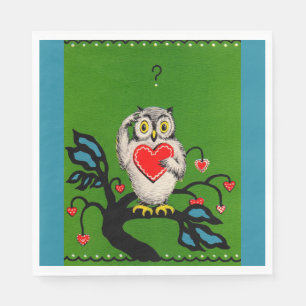 Serviette En Papier hibou de Valentine