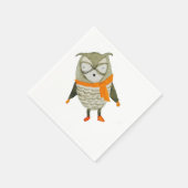 Serviette En Papier Hibou des amis de la forêt (Coin)
