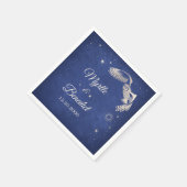 Serviette En Papier Hibou Étoiles Assistant Mariage magique bleu servi (Coin)