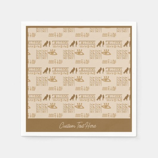 Serviette En Papier Hiéroglyphes égyptiens Ancien Egypte Exotique (Devant)