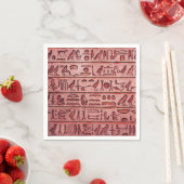 Serviette En Papier Hiéroglyphes égyptiens anciens serviettes rouges (En situation)