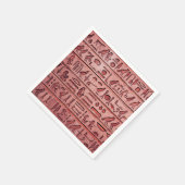 Serviette En Papier Hiéroglyphes égyptiens anciens serviettes rouges (Coin)
