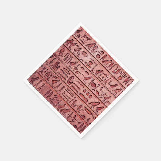 Serviette En Papier Hiéroglyphes égyptiens anciens serviettes rouges (Coin)
