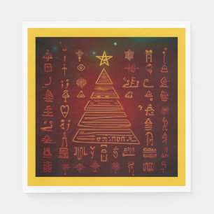Serviette En Papier Hiéroglyphes égyptiens de Noël 1