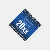 Serviette En Papier High School Réunion Élégante Confetti Bleu (Coin)