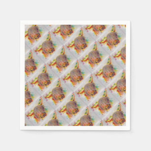 Serviette En Papier Highland Cow