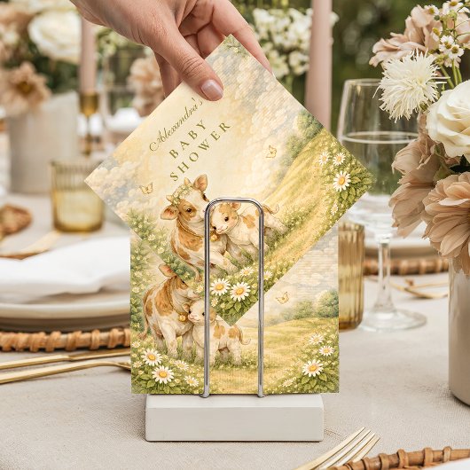 Serviette En Papier Highland Cow Baby Shower