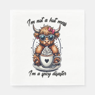 Serviette En Papier Highland Cow Coffee, Coffee Cow