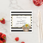 Serviette En Papier Highland Cow Invitation, Anniversaire de la vache (En situation)