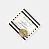 Serviette En Papier Highland Cow Invitation, Anniversaire de la vache (Coin)