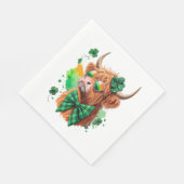 Serviette En Papier Highland Cow St Patrick's, Lucky Cow (Coin)