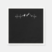 Serviette En Papier Hiking Mountain Heartbeat Heartbeat (Devant)