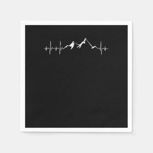 Serviette En Papier Hiking Mountain Heartbeat Heartbeat (Devant)