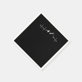 Serviette En Papier Hiking Mountain Heartbeat Heartbeat (Coin)