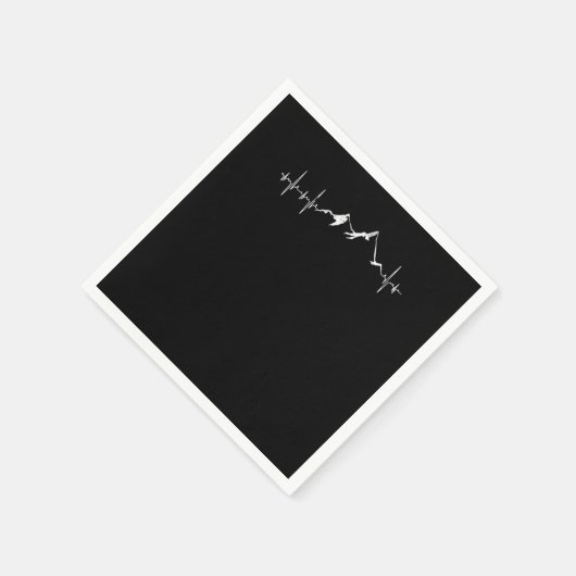 Serviette En Papier Hiking Mountain Heartbeat Heartbeat (Coin)