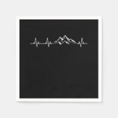 Serviette En Papier Hiking Mountain Heartbeat Heartbeat (Devant)