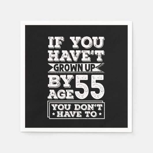 Serviette En Papier Hilarious Age 55 (Devant)